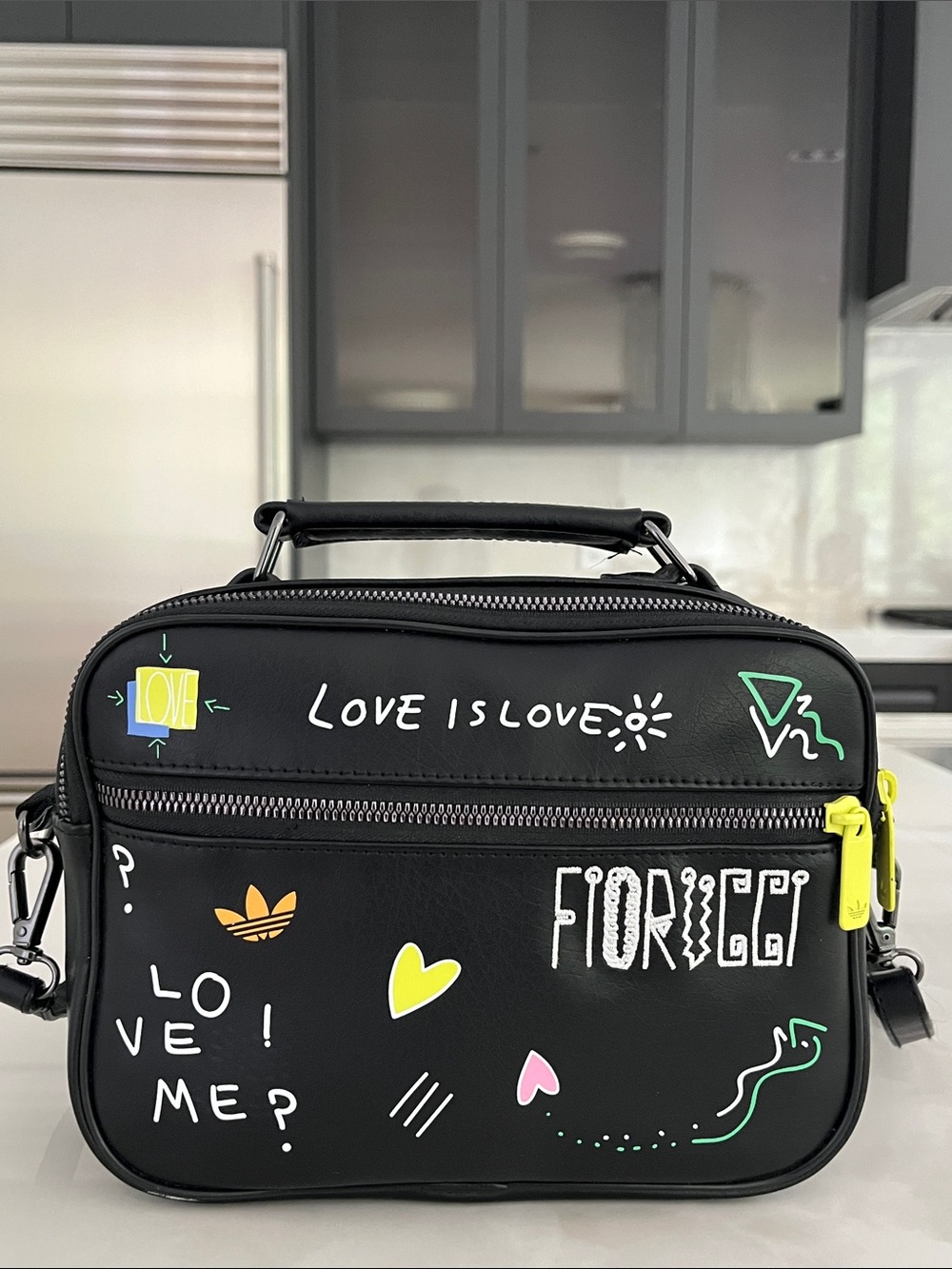 adidas x Fiorucci Mini Airliner Bag. Shoulder, Crossbody + Backpack. Like New.
